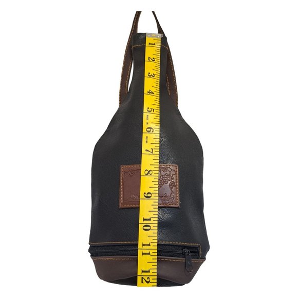 Wine Carrier Louis Dionne 750ml Soft Faux Leather Caddy Bag Zip Bottom - Picture 4 of 7